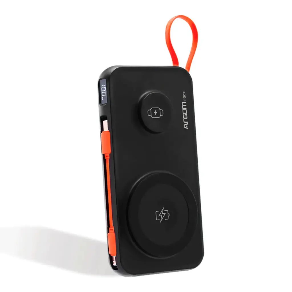 POWERBANK ARGOMTECH MAGNETIC ST10 4 EN 1 10000mAh NEGRO ARG-PB-1164BK