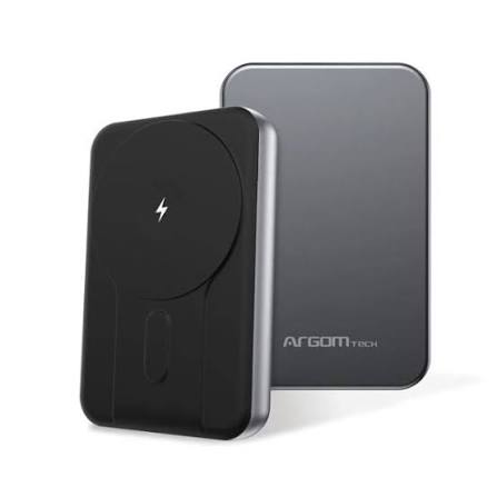 POWERBANK ARGOMTECH MAGNETIC 10000mAh MS10 ALUMINIO 15W Gris ARG-PB-1162SL