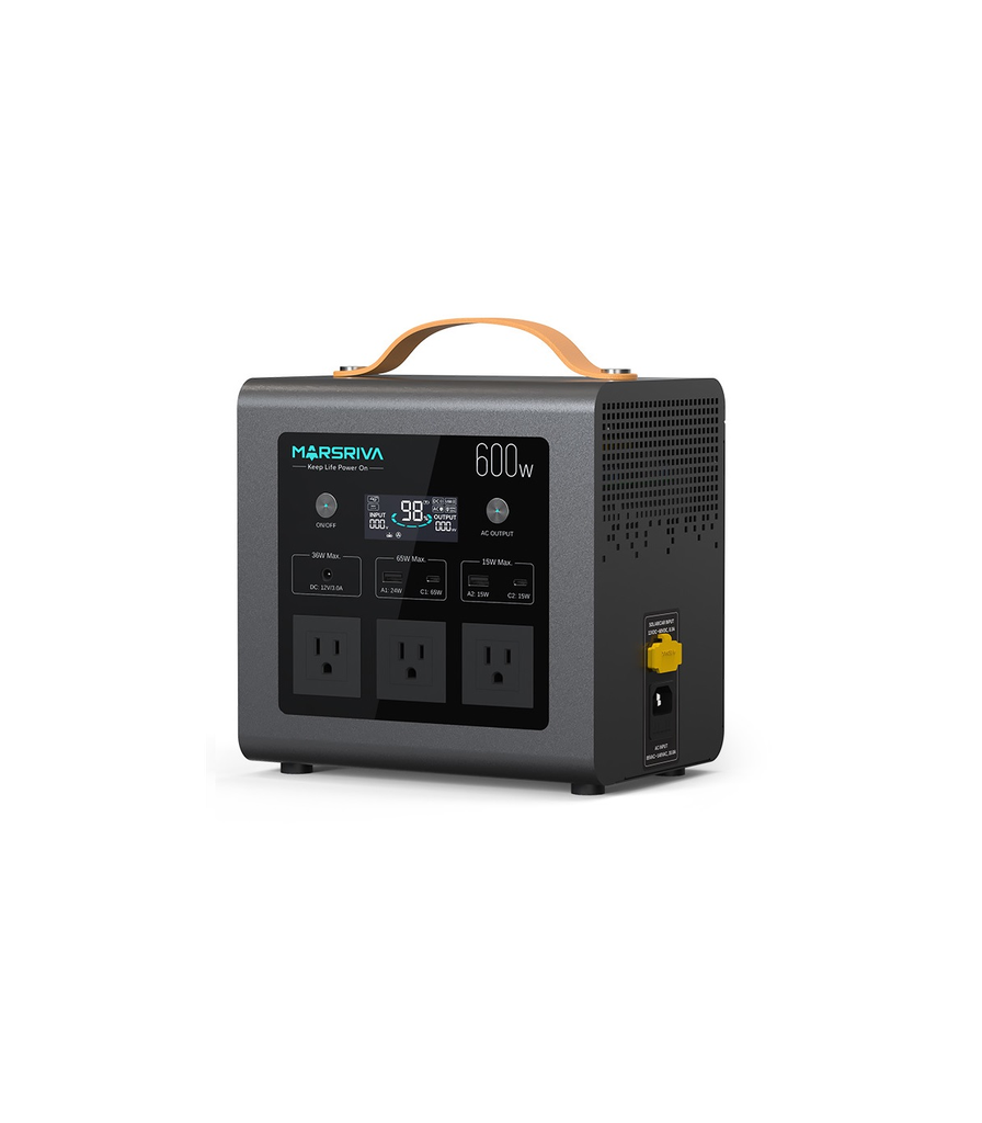 GENERADOR DE ENERGIA PORTATIL MARSRIVA MP6 PLUS 600W LiFePO4 512WH 12.8V/ 40000mAh