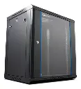 RACK DE PARED CERRADO ABATIBLE ONLINK 12U 600x600x635mm CON PUERTA DE VIDRIO (INCLUYE 3 CERRADURAS)