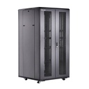 RACK DE PISO CERRADO ONLINK 32U 600x800x1609mm CON PUERTA FRONTAL DE VIDRIO Y DOBLE PUERTA TRASERA DE MALLA