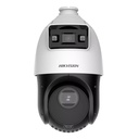 CAMARA TIPO DOMO PTZ IP 4 MEGAPIXEL DS-2SE4C425MWG-E CON CAMARA PANORAMICA