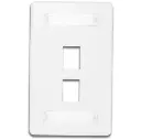 PLACA FRONTAL DE PARED MODULAR 10G MAX 2 SALIDAS 10GMX-FPS02-02B