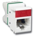JACK MAX UTP CAT6 RJ45 ROJO PUNCH DOWN MX6-F03B T568A/B, Version Bulk