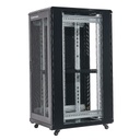 RACK DE PISO CERRADO ONLINK 27U 600x800x1387mm CON PUERTA FRONTAL DE MALLA Y DOBLE PUERTA TRASERA DE MALLA