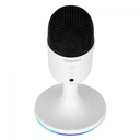 MICROFONO MARVO MIC-06 WH Blast 40 White Wired Microphone RGB
