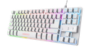 TECLADO MECANICO TRUST GXT 833W THADO CON ILUMINACION TKL BLANCO MULTIPLATAFORMA 24739