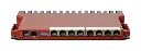 Router MikroTik L009UiGS-RM con 8 puertos gigabit y 1 ranura SFP, modelo con disipación de calor pasiva L009UiGS-RM