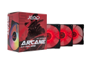 VENTILADOR JEMIP ARCANE KIT 3 EN 1 ARGB+PWM 1600RPM 3x12CM NEGRO