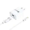 CARGADOR DE TELEFONO iPhone 5V 2.4A BLANCO GAR143 1HORA