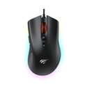 MOUSE HAVIT GAMING MS1040 8000DPI 8 BOTONES RGB USB NEGRO