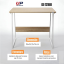 ESCRITORIO CON MALLA METALICA 15MM MELAMINA 86X52.5X74CM CD-23188B U PRODUCTS