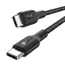 CABLE TRENZADO TIPO C - TIPO C 3A 1MT BLACK 1HORA CAB272N
