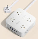 MULTICONTACTO/REGLETA CUADRADA DE 8 TOMAS BLANCA BATERÍA PORTÁTIL MCT003B 1HORA